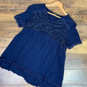 Suzanne Betro Babydoll Tunic Top